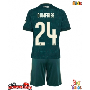 Real Madrid Denzel Dumfries #24 Replica Away Stadium Kit for Kids 2026-27 Short Sleeve (+ pants)